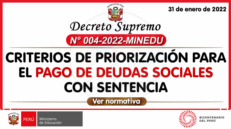 PAGO DE DEUDAS SOCIALES 2022: CRITERIOS DE PRIORIZACIÓN PARA LA ...